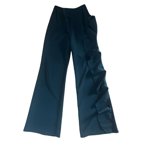 Alexis Cascade Ruffle Black Pants - Picture 1 of 6
